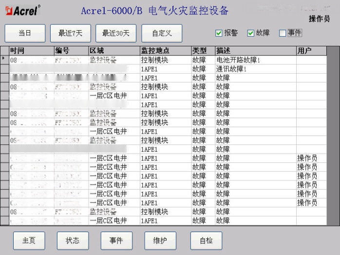 智能费控表故障代码